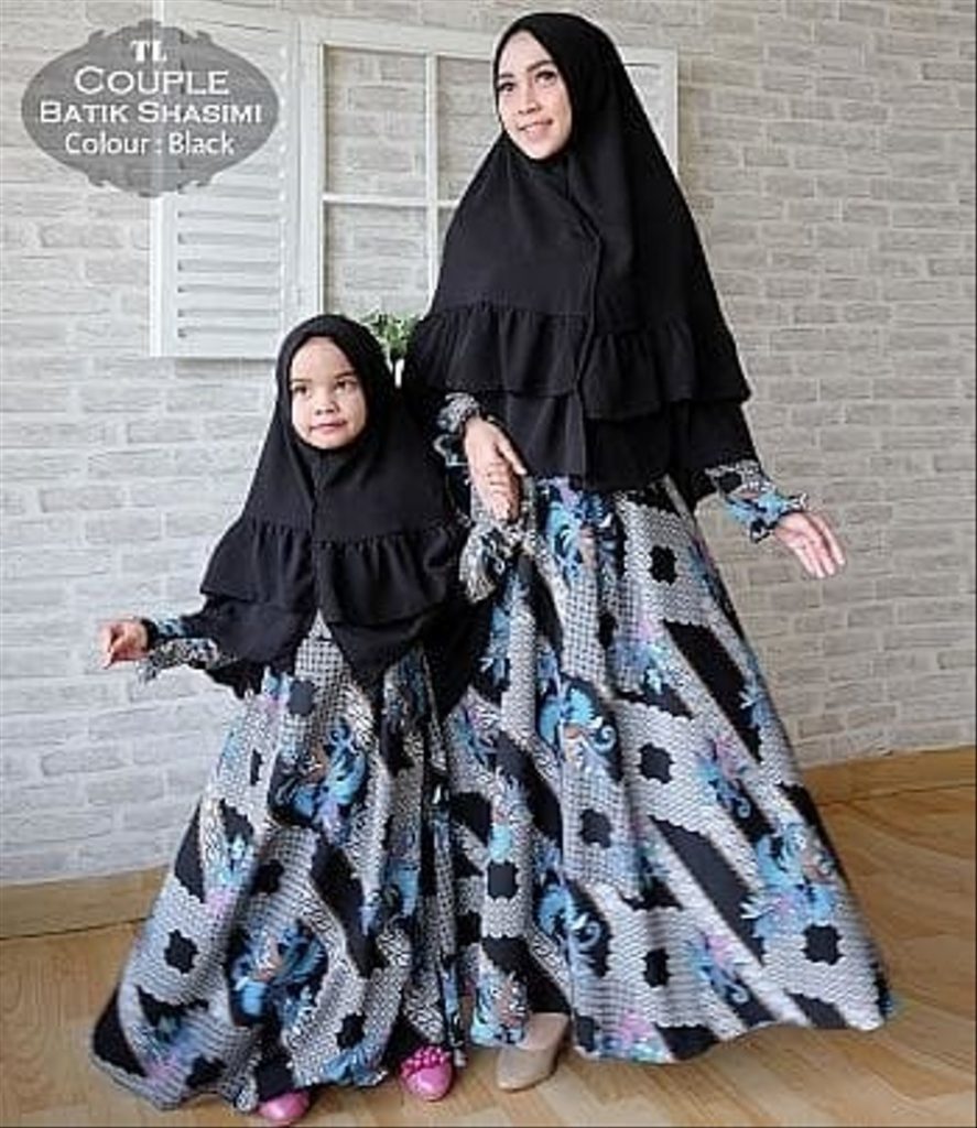 baju gamis kapelan ibu dan anak ragam muslim