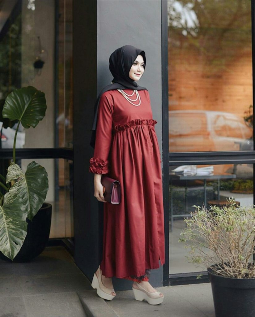 baju gamis untuk orang hamil ragam muslim