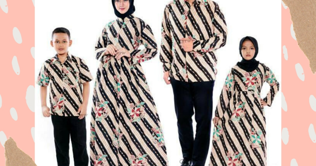 batikcouplestore setelan model baju gamis batik couple keluarga sarimbit terbaru motif lurik