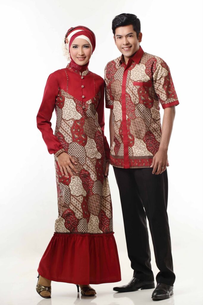 kumpulan model gamis batik kombinasi modern simple elegan dan kekinian