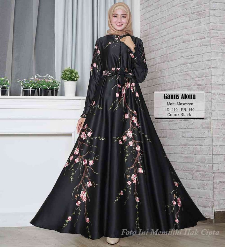 model gamis warna hitam 2019 ragam muslim