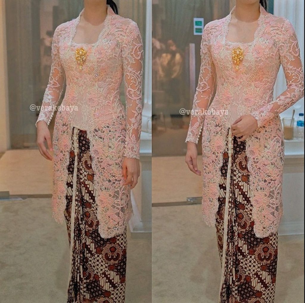 model kebaya vera anggraini 1281 X 1276 vera kebaya brokat peach putih beads baju pengantin gaun batik