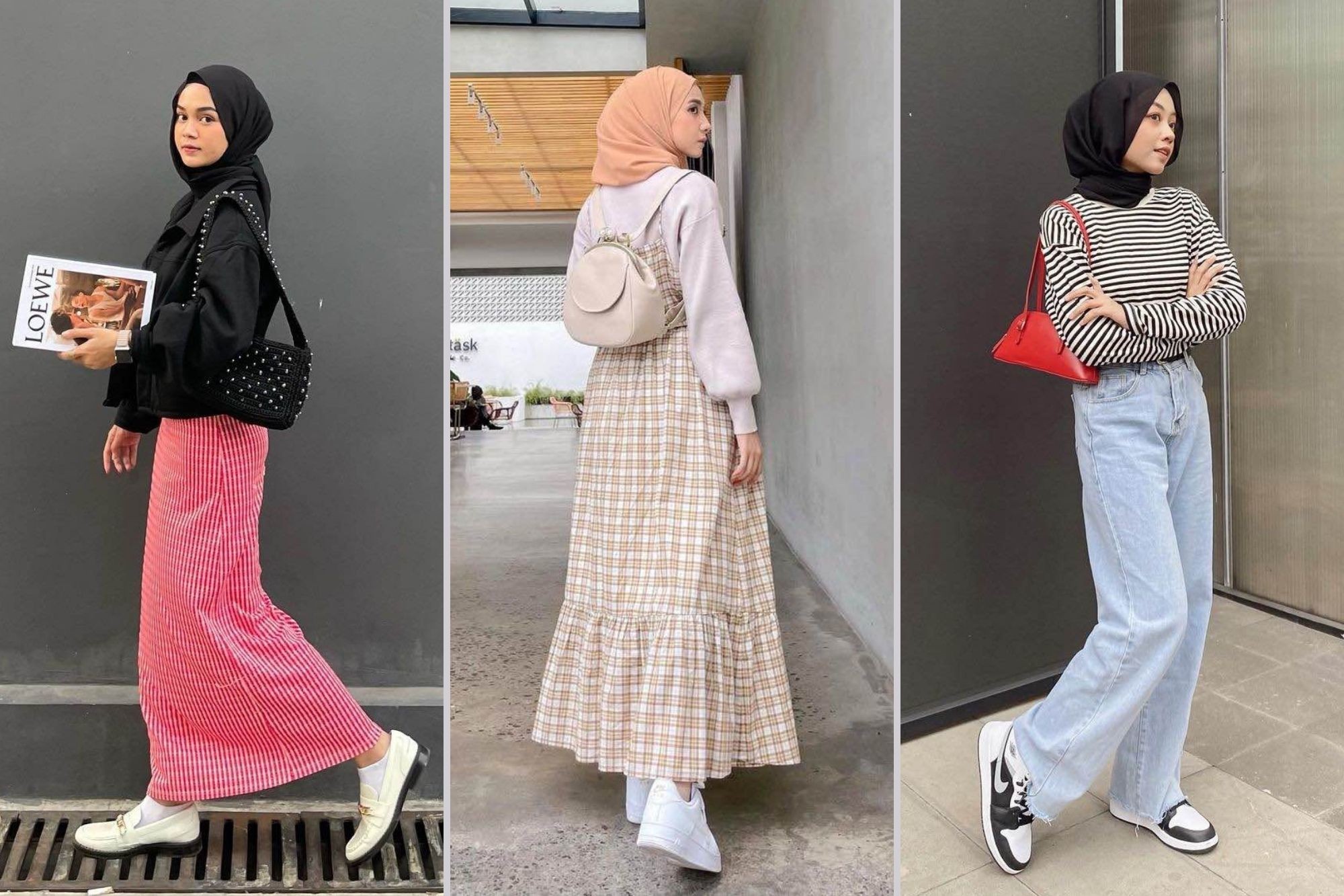 10 Inspirasi Style Kuliah Hijab, Bikin Look Kamu Kekinian! | All Outfit Hijab Sehari-Hari